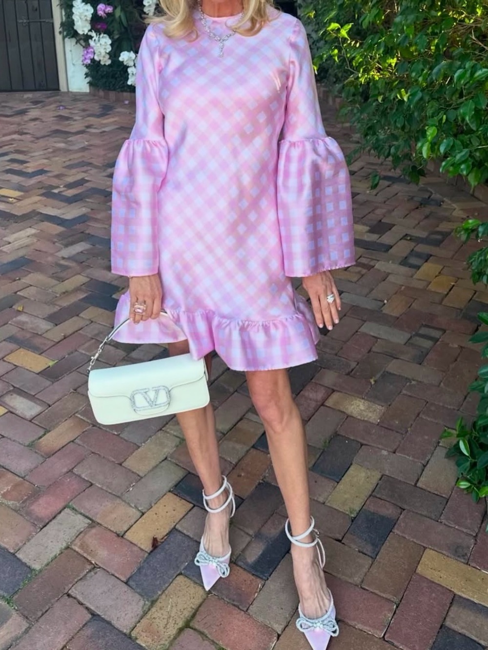 Cynthia Rowley Pink Gingham Mini Dress Sz 4 NWT!